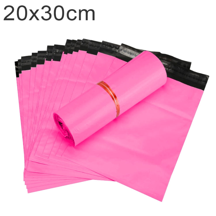 100 PCS / Roll Thick Express Bag Packaging Bag Waterproof Plastic Bag, Size: 20x30cm (Dark Grey), 20x30cm, Pink, 20x30cm, Silver Grey, 20x30cm, White 20x30cm, Pink Pink