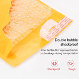 200pcs Kraft Paper Envelope Bag Express Bubble Bag Packaging Bag, Size: 19x28+4cm, 19x28+4cm