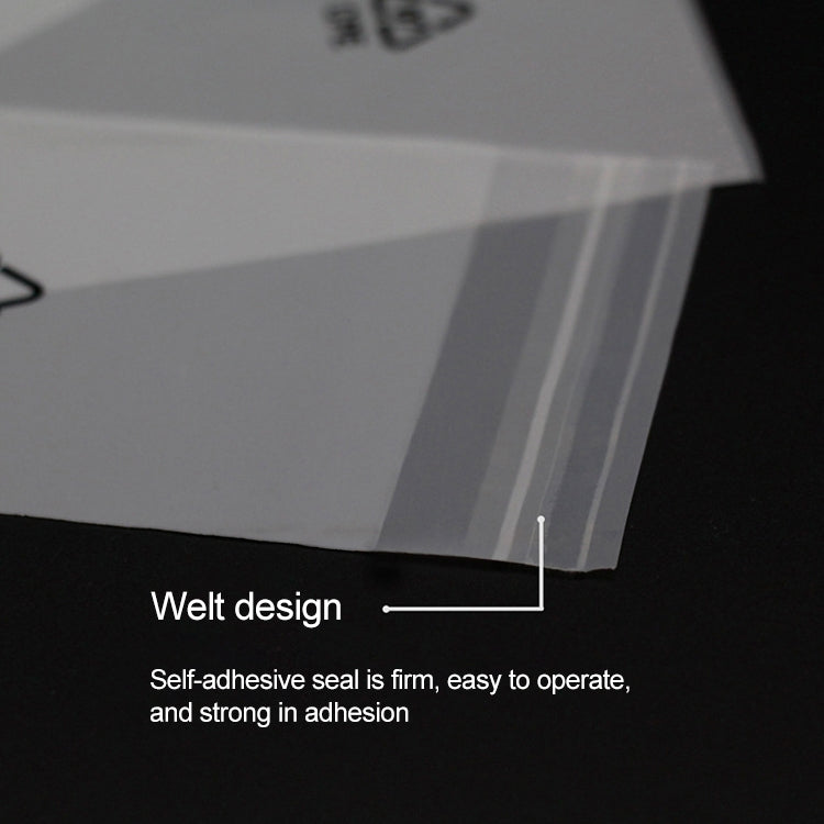 200 PCS Frosted Translucent CPE Self-adhesive Bag Zip Lock Bag Packaging Bag, Size: 10x13+2cm, 10x13+2cm