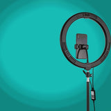 PULUZ 11.8 inch 30cm RGB Light 1.1m Tripod Mount Dimmable LED Ring Vlogging Selfie Photography Video Lights Live Broadcast Kits with Cold Shoe Tripod Ball Head & Phone Clamp, 11.8 inch RGB+Tripod(AU)