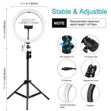 PULUZ 11.8 inch 30cm RGB Light 1.1m Tripod Mount Dimmable LED Ring Vlogging Selfie Photography Video Lights Live Broadcast Kits with Cold Shoe Tripod Ball Head & Phone Clamp, 12 inch RGB+Tripod(EU)