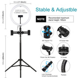 PULUZ 11.8 inch 30cm Light + 1.65m Tripod + Dual Phone Bracket Curved Surface USB 3 Modes Dimmable Dual Color Temperature LED Ring Vlogging Video Light Live Broadcast Kits with Phone Clamp, 11.8 inch+1.65m Tripod+Dual Bracket