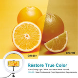 PULUZ 11.8 inch 30cm Light + 1.65m Tripod + Dual Phone Bracket Curved Surface USB 3 Modes Dimmable Dual Color Temperature LED Ring Vlogging Video Light Live Broadcast Kits with Phone Clamp, 11.8 inch+1.65m Tripod+Dual Bracket