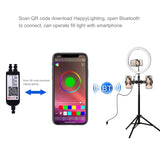 PULUZ 11.8 inch 30cm RGBW Light + 1.65m Mount + Dual Phone Brackets Curved Surface RGBW Dimmable LED Ring Selfie Vlogging Light Live Broadcast Kits with Cold Shoe Tripod Adapter & Phone Clamp & Remote Control, 11.8 inch RGBW+1.65m Tripod+Dual Bracket