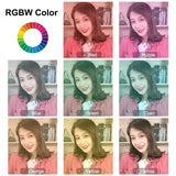 PULUZ 11.8 inch 30cm RGBW Light + 1.65m Mount + Dual Phone Brackets Curved Surface RGBW Dimmable LED Ring Selfie Vlogging Light Live Broadcast Kits with Cold Shoe Tripod Adapter & Phone Clamp & Remote Control, 11.8 inch RGBW+1.65m Tripod+Dual Bracket