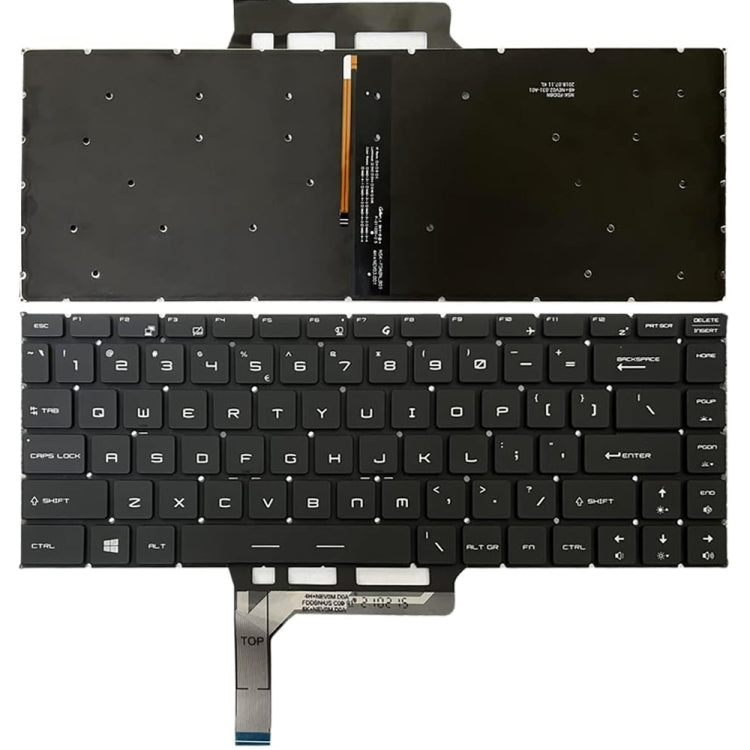 US Version Laptop Keyboard with Backlight for MSI GS65 / GS65VR / MS-16Q2 / Stealth 8SE /8SF / 8SG /Thin 8RE / Thin 8RF, For MSI GS65 / GS65VR(Black), For MSI GS65 / GS65VR(Grey), For MSI GS65 / GS65VR(Red), For MSI GS65 / GS65VR(Silver) For MSI GS65 GS65VR(Black) Black