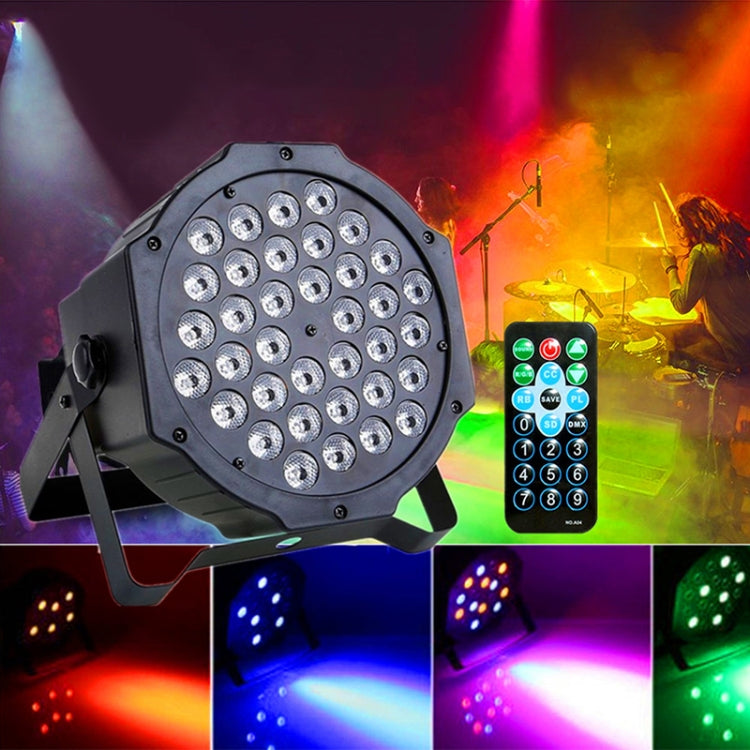 36W 36 LEDs DMX512 RGB LED PAR Light with Remote Control, Strobe + Sound Control + Self-propelled, AC 100-240V, RGB with Remote Control RGB with Remote Control
