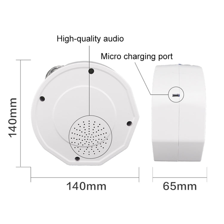 3 in 1 Bluetooth Music Starry Sky Projection Night Light with Remote Control