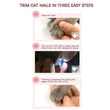 Pet Cat and Dog LED Light Nail Clippers, Pink, Blue