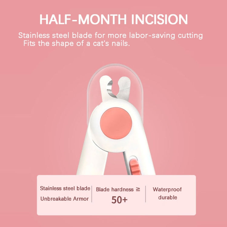 Pet Cat and Dog LED Light Nail Clippers, Pink, Blue