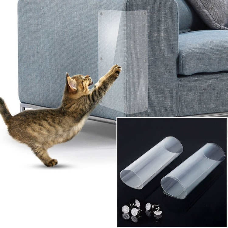 2pcs/pack Cat Scratch Protection PVC Sofa Anti-scratch Stickers , Size: 15x47cm, Size: 15x47cm Size: 15x47cm