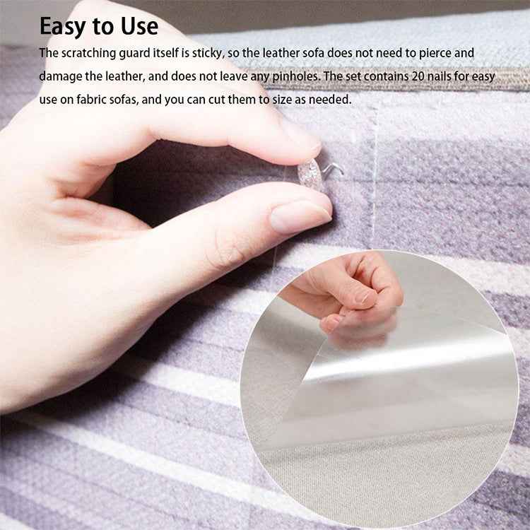 2pcs/pack Cat Scratch Protection PVC Sofa Anti-scratch Stickers , Size: 15x47cm, Size: 15x47cm