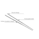 One Pair Smooth Surface Chopsticks, 22cm