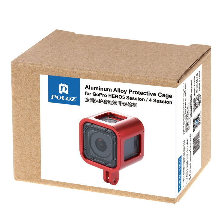 PULUZ Housing Shell CNC Aluminum Alloy Protective Cage with Insurance Frame for GoPro HERO5 Session /HERO4 Session /HERO Session, For HERO4 Session with Frame, For HERO5 Session with Frame, For HERO5 Session