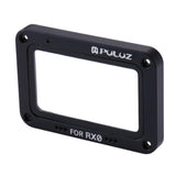 PULUZ Aluminum Alloy Flame + Tempered Glass Lens Protector for Sony RX0 / RX0 II, with Screws and Screwdrivers, Front Flame Black, Front Flame Red