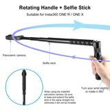 For Insta360 X3 PULUZ Rotary Handle Desktop Tripod Stand 110cm Selfie Stick Monopod, Desktop Tripod Stand 110cm Selfie Stick