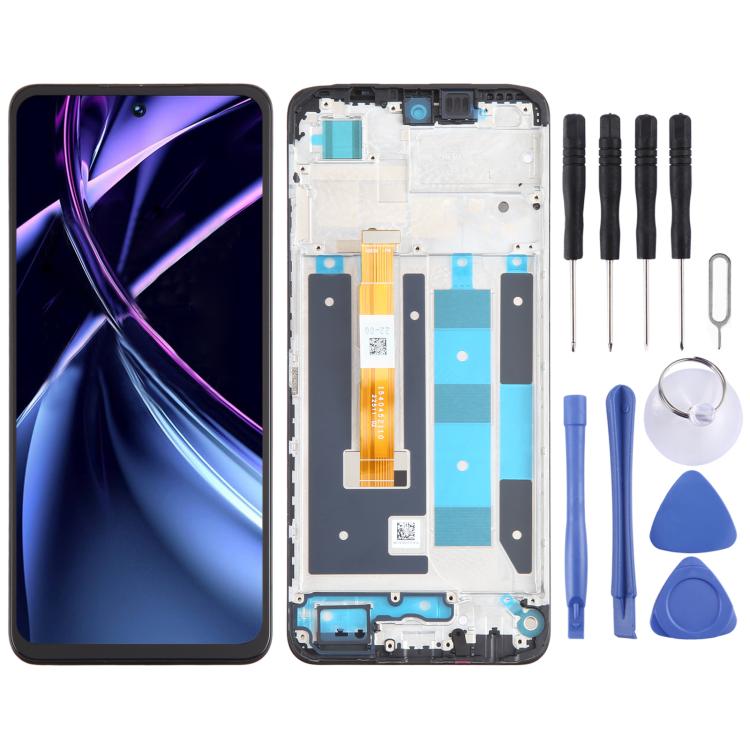 For Realme Narzo N55 OEM LCD Screen Digitizer Full Assembly with Frame, For Realme Narzo N55 For Realme Narzo N55