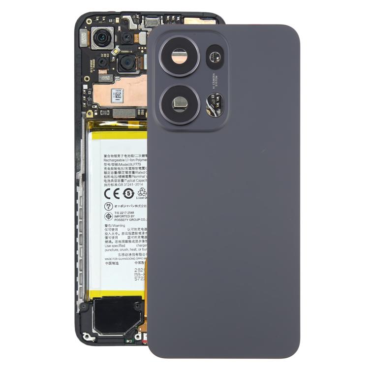 For OPPO Reno13 Pro 5G CPH2697 Original Back Cover with Camera Lens Cover, For OPPO Reno13 Pro 5G(Original with Camera Cover) For OPPO Reno13 Pro 5G(Original with Camera Cover) Black