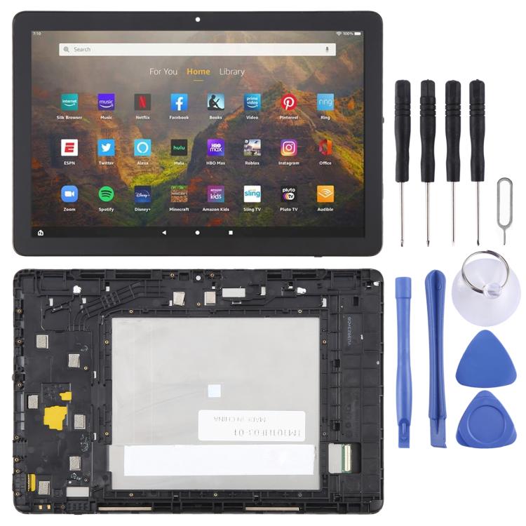 For Amazon Kindle Fire HD 10 2023 LCD Screen Digitizer Full Assembly with Frame, For Amazon Kindle Fire HD 10 2023