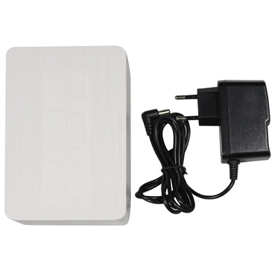 3 in 1 Wooden Clock (Alternately display time, month & date and temperature), White, 3 in 1 Wooden Clock