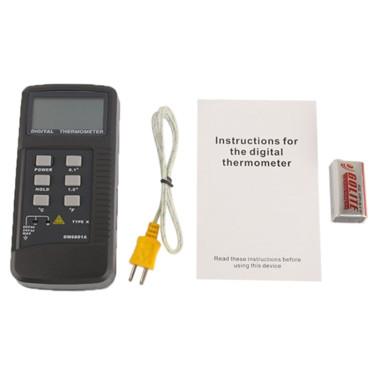 Digital Thermometer with K-Type Sensor , DM6801A