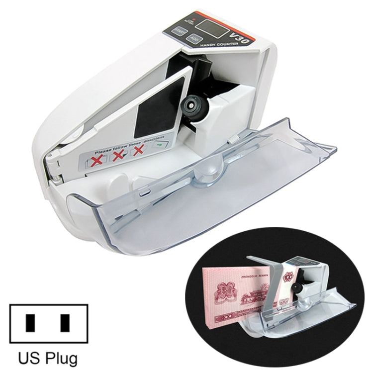 V30 Mini Portable Multi Paper Currency Counting Money Counter, US Plug, US Plug US Plug