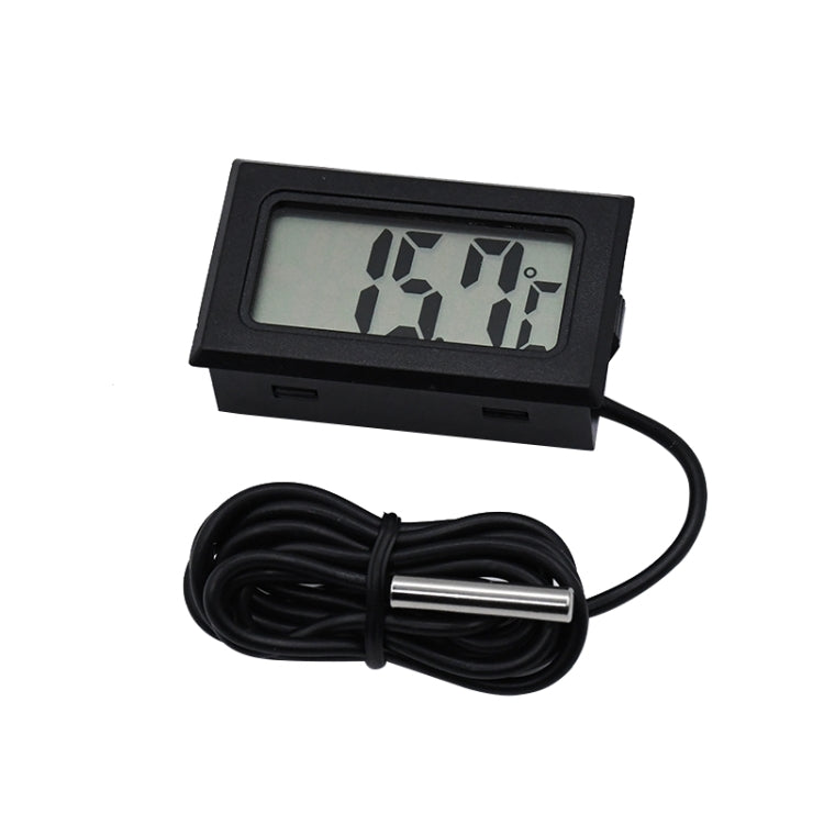 Mini LCD Digital Thermometer for Fridge Freezer, Insert Size 46mm x 26.6mm, Cable Length 1m, PT-2