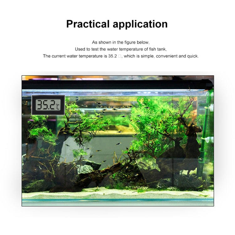 Mini LCD Digital Thermometer for Fridge Freezer, Insert Size 46mm x 26.6mm, Cable Length 1m, PT-2