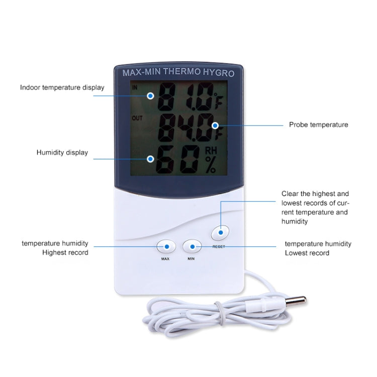 Indoor Thermometer with Hygrometer, TA318