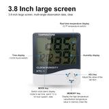 3.8 inch LCD Digital Temperature & Humidity Meter with Clock / Calendar (HTC-1), HTC-1