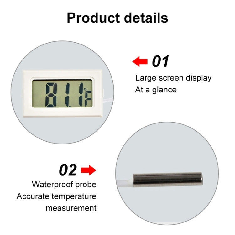 Mini LCD Indoor Digital Thermometer (Fahrenheit Display), White, (Fahrenheit Display)(White), (Fahrenheit Display)(Black)