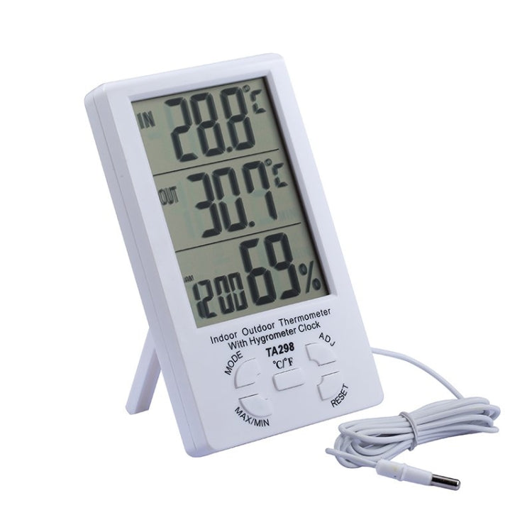TA298 Digital LCD Humidity / Hygrometer and Thermometer with Extra Sensor Cable, TA298 TA298