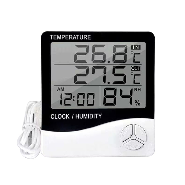 Outdoor / Indoor LCD Digital Electronic Thermometer Hygrometer Alarm Clock, THC-03A THC-03A