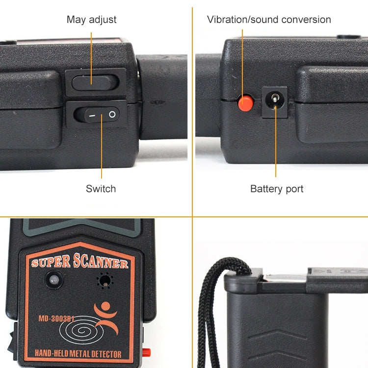 Super Scanner wand Metal Detector (MD-3003B1) - Zen Craft