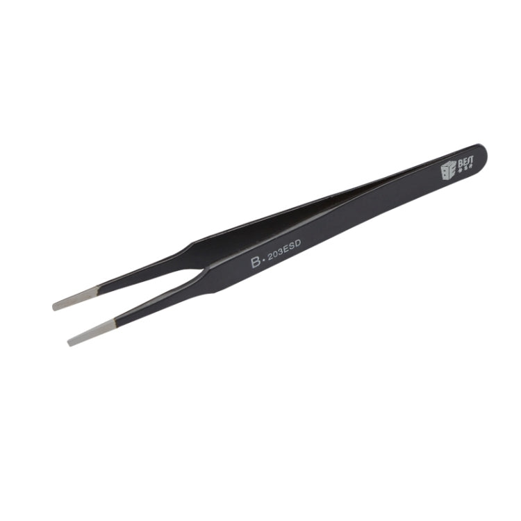 BEST BST-203ESD 202 Stainless Steel Anti-static Tip Tweezers, BST-203ESD