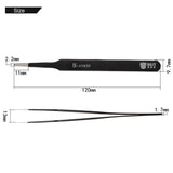 BEST BST-203ESD 202 Stainless Steel Anti-static Tip Tweezers, BST-203ESD
