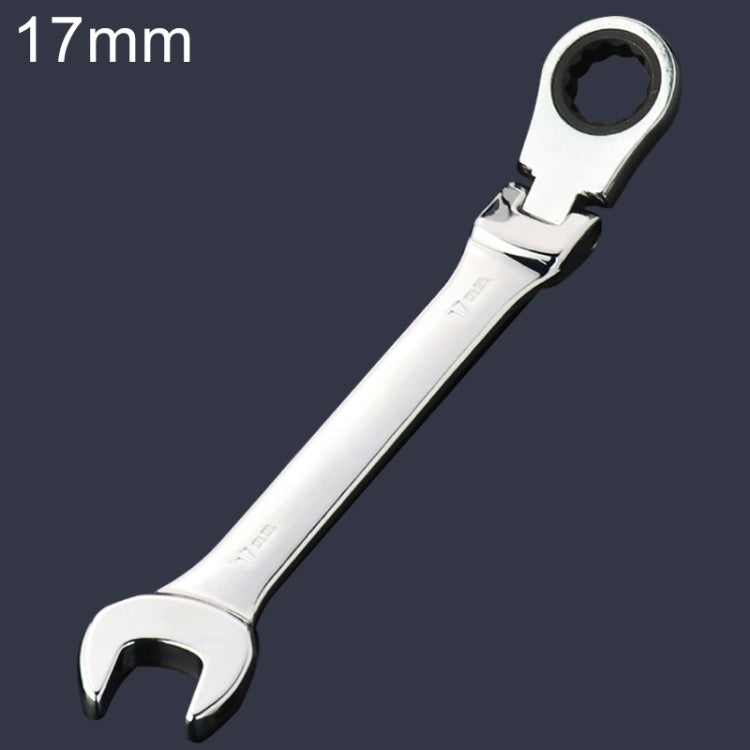 17mm Dual-use Opening Plum Ratcheting Angled Wrench , Length: 22.5cm, 17mm