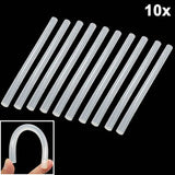10x Practical Transparent White Hot Melt Glue Stick, Size: 270 x 11mm (10pcs in one packaging, the price is for 10pcs), 270 x 11mm