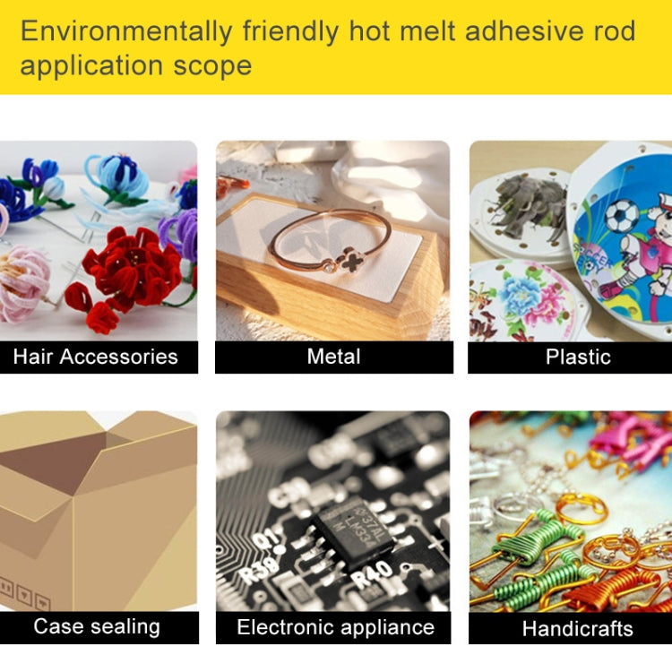 10 PCS Practical Transparent White Hot Melt Glue Stick, Size: 270 x 7mm, 270 x 7mm