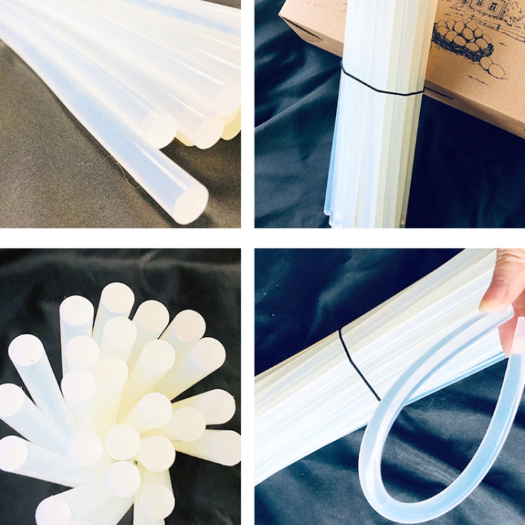 10 PCS Practical Transparent White Hot Melt Glue Stick, Size: 270 x 7mm, 270 x 7mm
