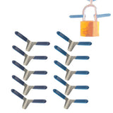 10 x Airplane Clip Unlocking Lockpicks Picklock Tools for Kinds of Locks, Picklock Tools