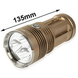 3 Mode, 3 CREE XM-L T6 LED, Luminous Flux: 2000lm, Length: 135mm