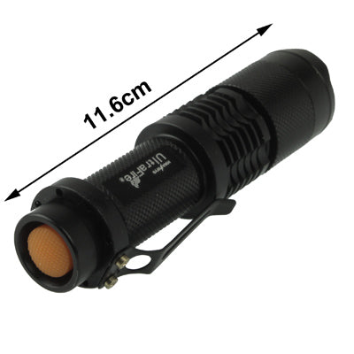3 Mode, Cree XM-L T6 LED, White Light, Luminous Flux: 700lm, Length: 11.6cm