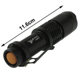 3 Mode, Cree XM-L T6 LED, White Light, Luminous Flux: 700lm, Length: 11.6cm