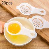 20pcs Separator for Egg White and Yolk, 1PCS(White) 1PCS(White)