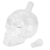Crystal Glass Skull Bottle for Vodka & Whiskey & Beer Liqueur & Red Wine & Other Beverage, 350ML