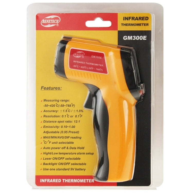 BENETECH GM300E Digital Laser Point Infrared Thermometer, Temperature Range: -50-420 Celsius Degree, GM300E