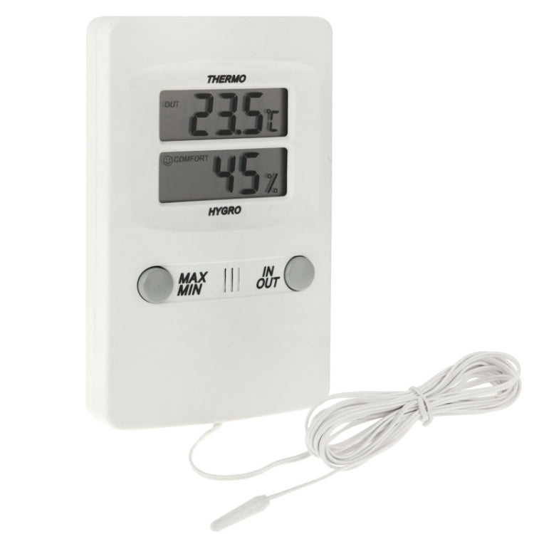 TH02 Digital LCD Indoor Outdoor Sensor Probe Weather Humidity Hygrometer Thermometer, TH02