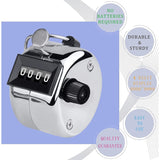 Retro Style 0.8 inch 4-digit Screen Mechanical Manual Metal Counter, Manual Metal Counter