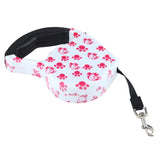 5m Pink Dog Footprint Pattern Easy Operation Retractable Dog Leash, Pink Dog Footprint